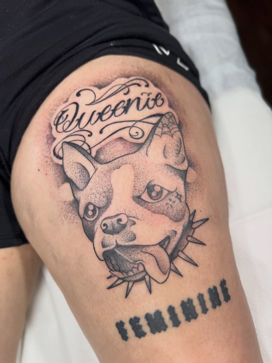 Tattoo by @allyghastly — black_and_grey, lettering_script
