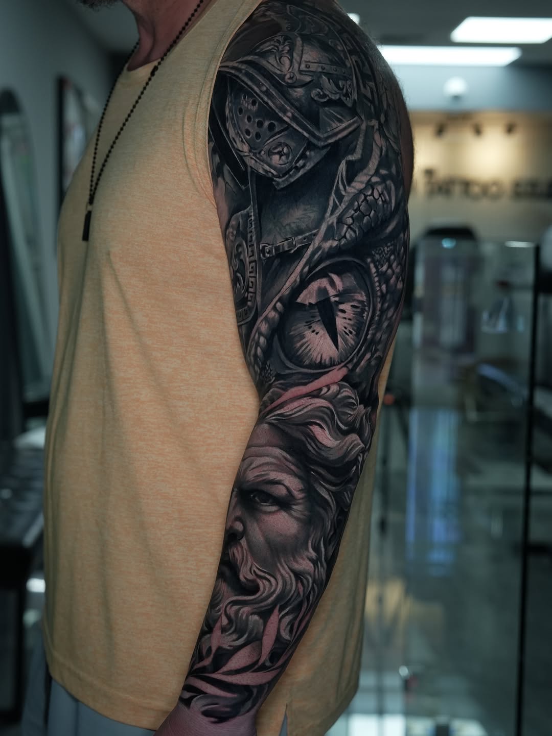 Tattoo by @arttattooandres — realism, black_and_grey