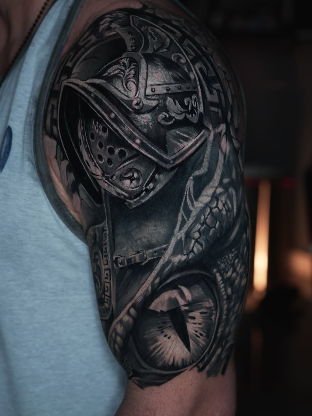Tattoo by @arttattooandres — realism, black_and_grey