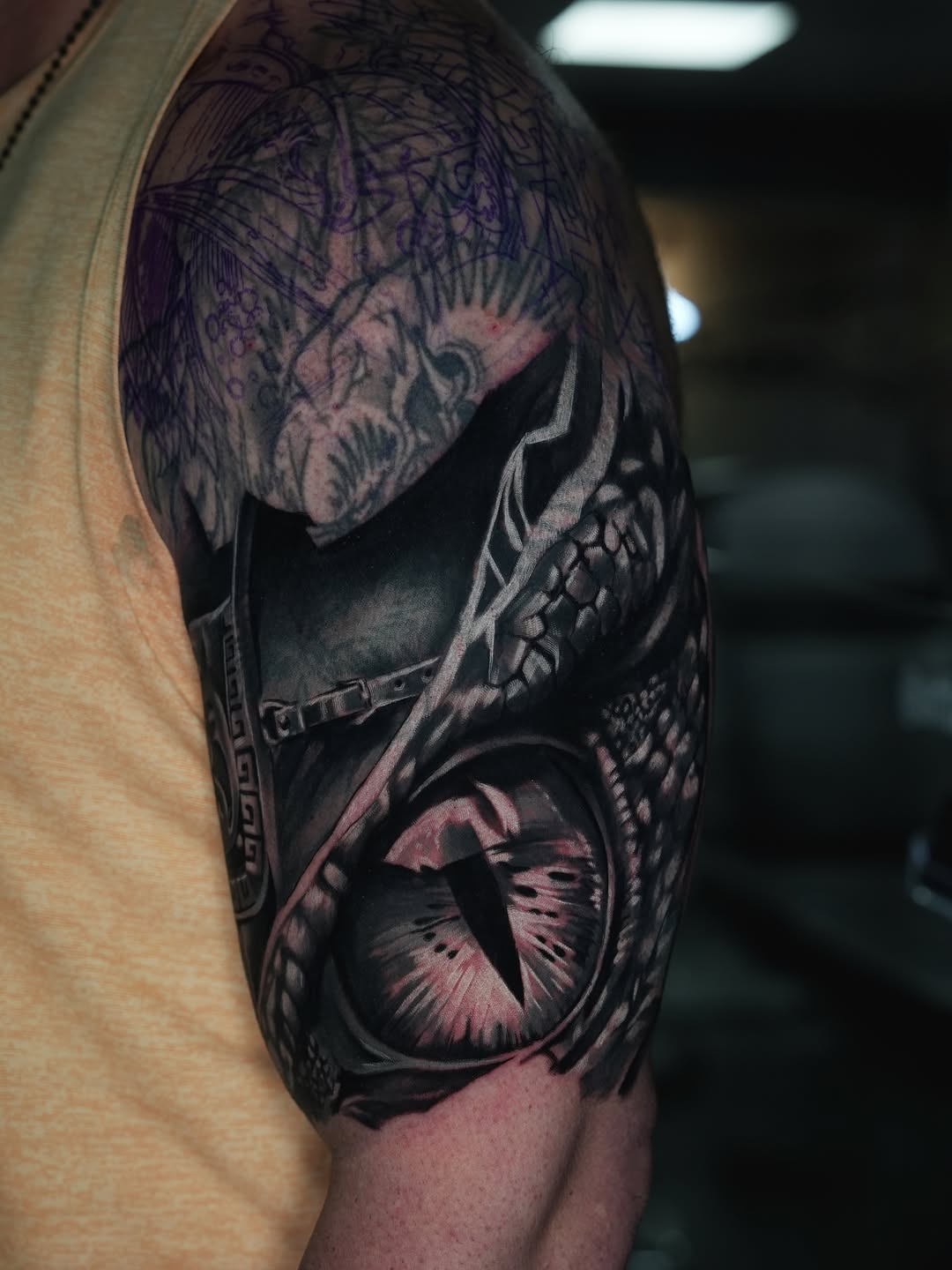 Tattoo by @arttattooandres — realism, black_and_grey
