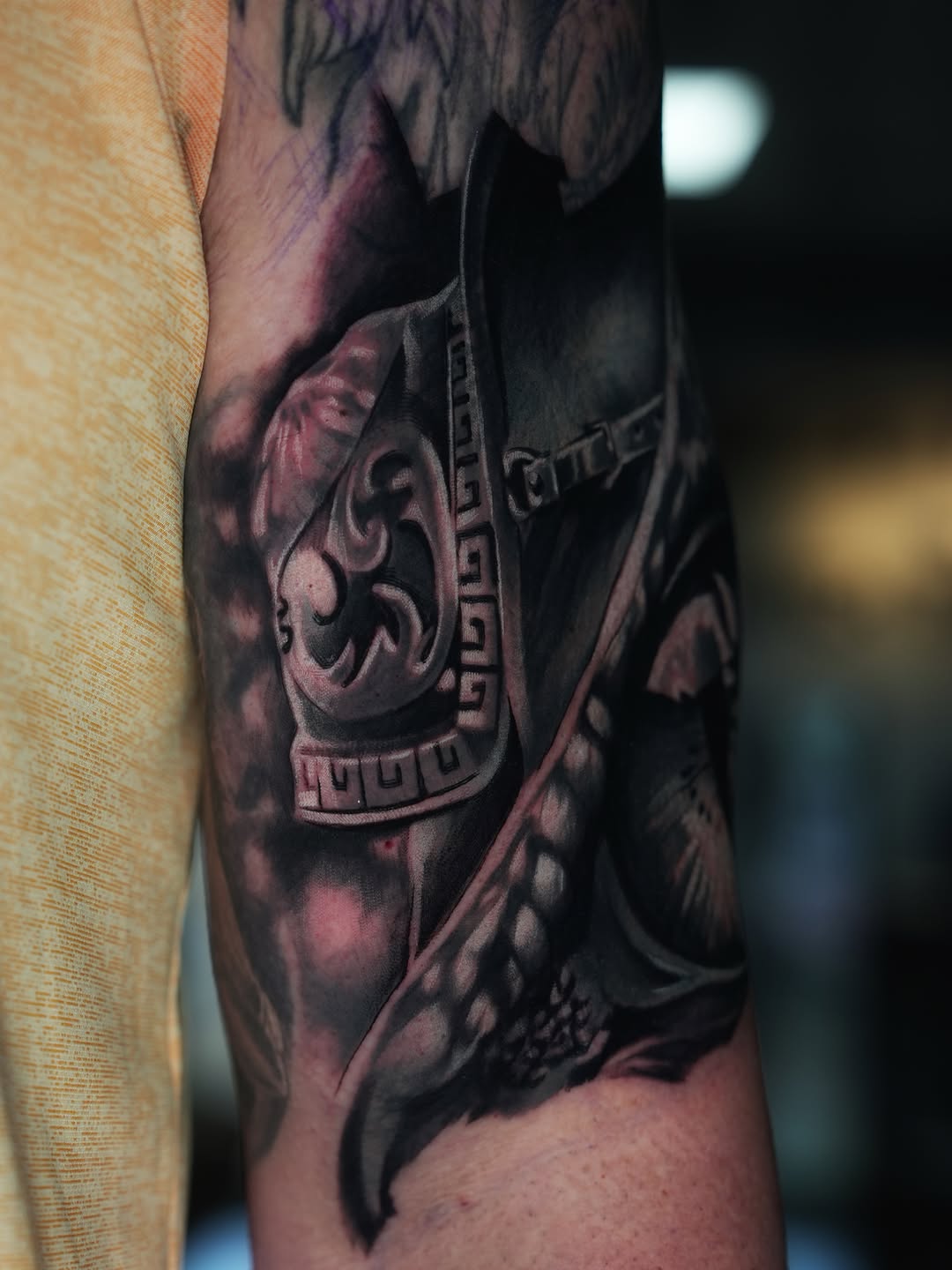 Tattoo by @arttattooandres — dark_realism, black_and_grey