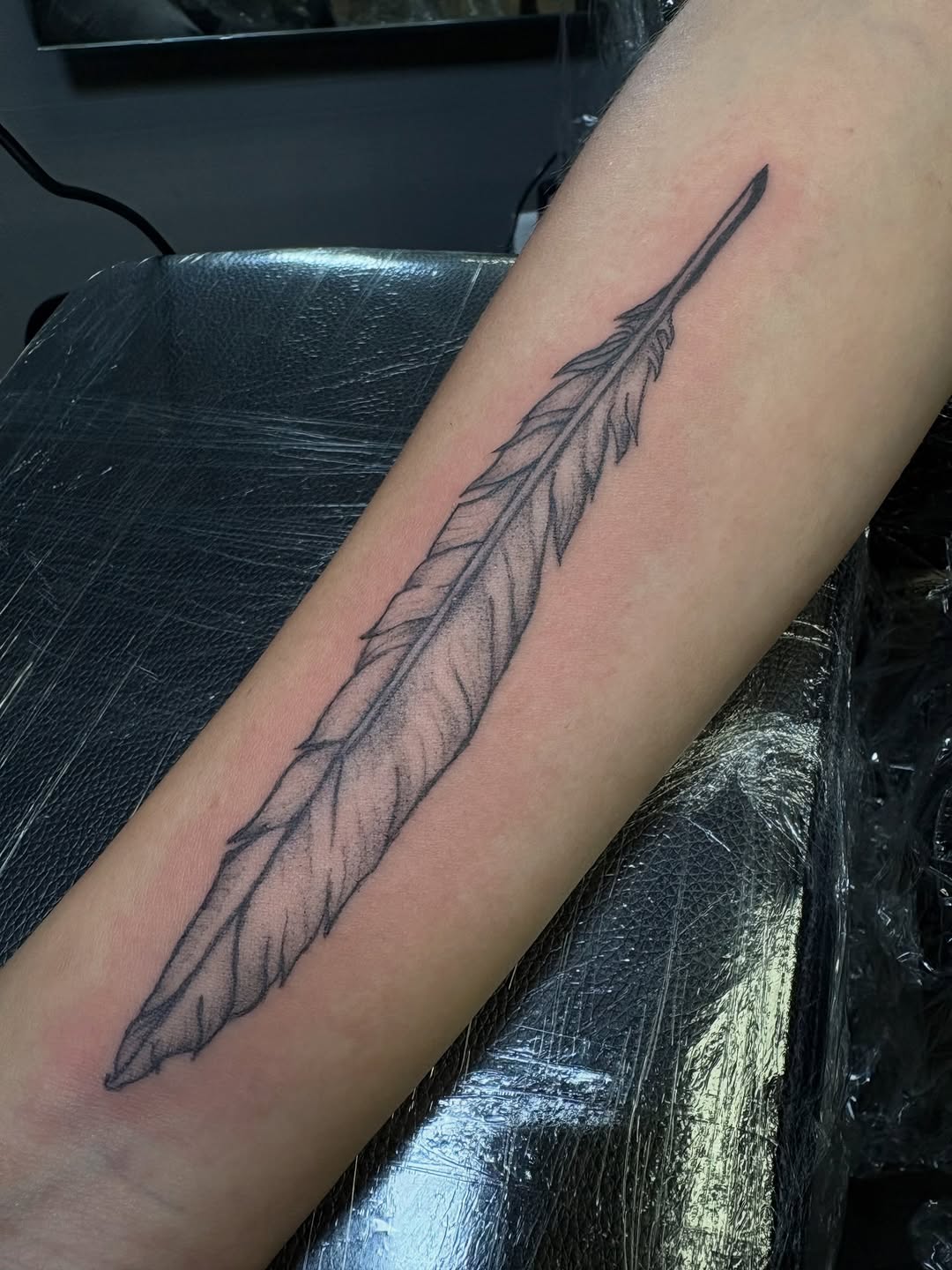 Tattoo by @hellaradhailee — illustrative, dotwork