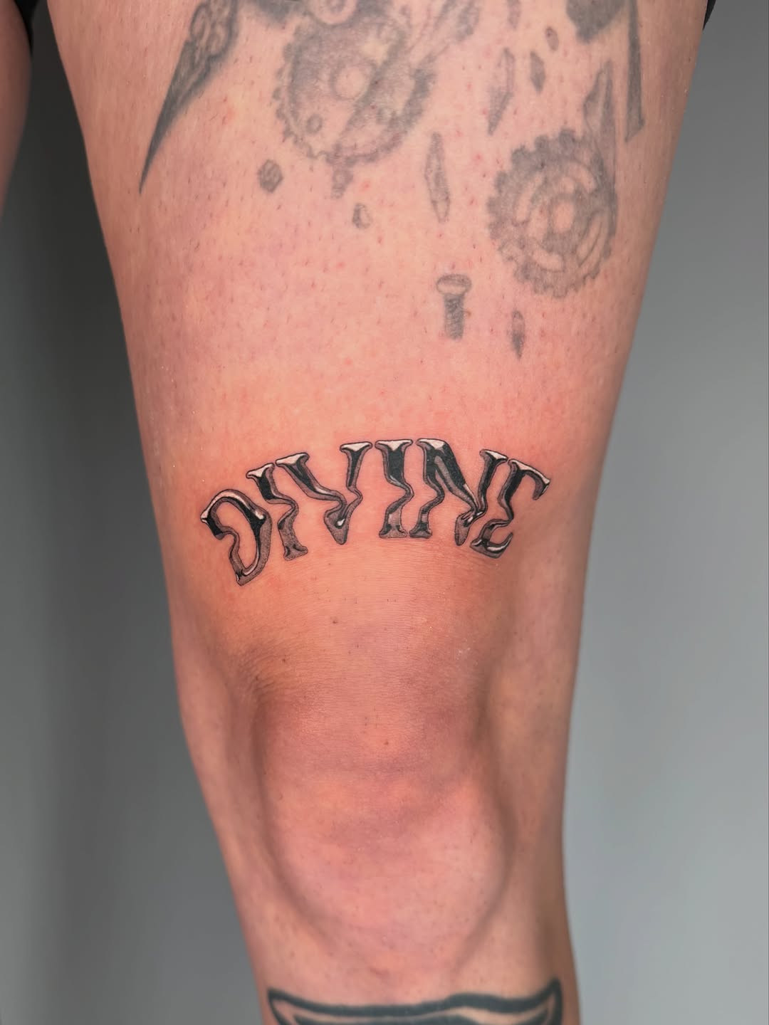 Tattoo by @jermlew_tattoo — lettering_script, blackwork
