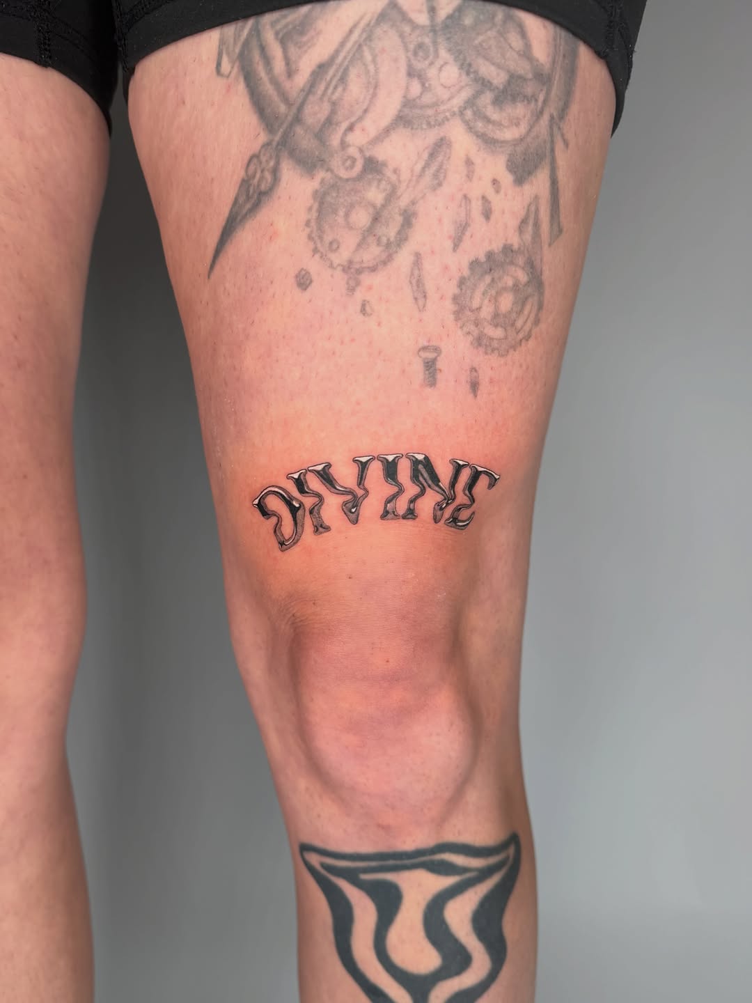 Tattoo by @jermlew_tattoo — lettering_script, blackwork