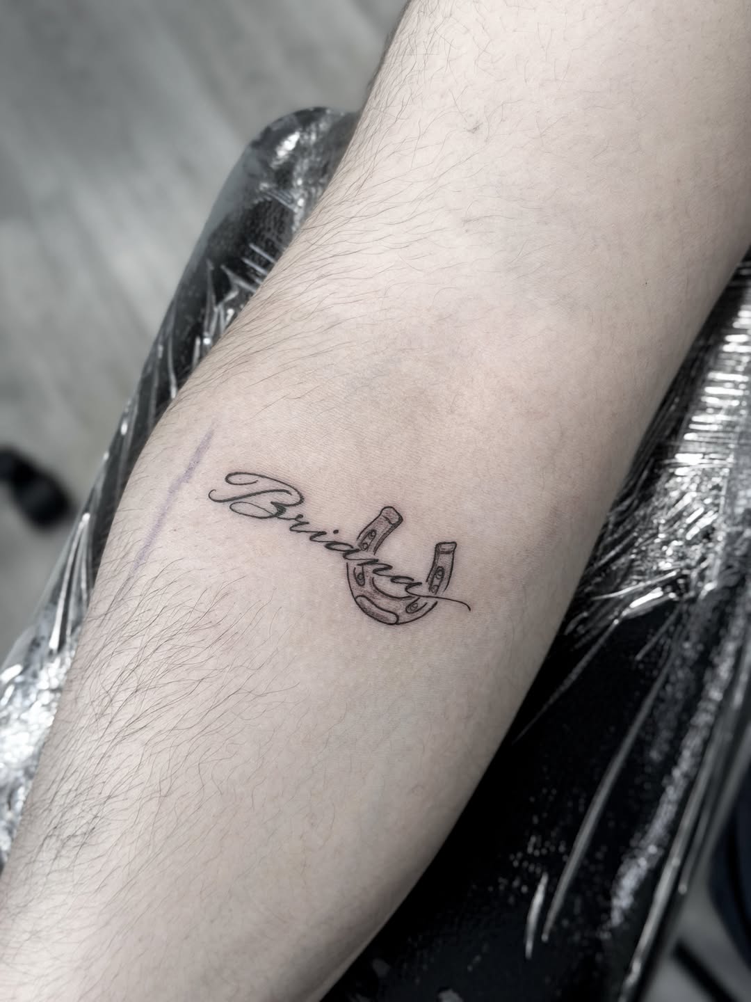 Tattoo by @tattoo_ihselh โ fine_line, lettering_script
