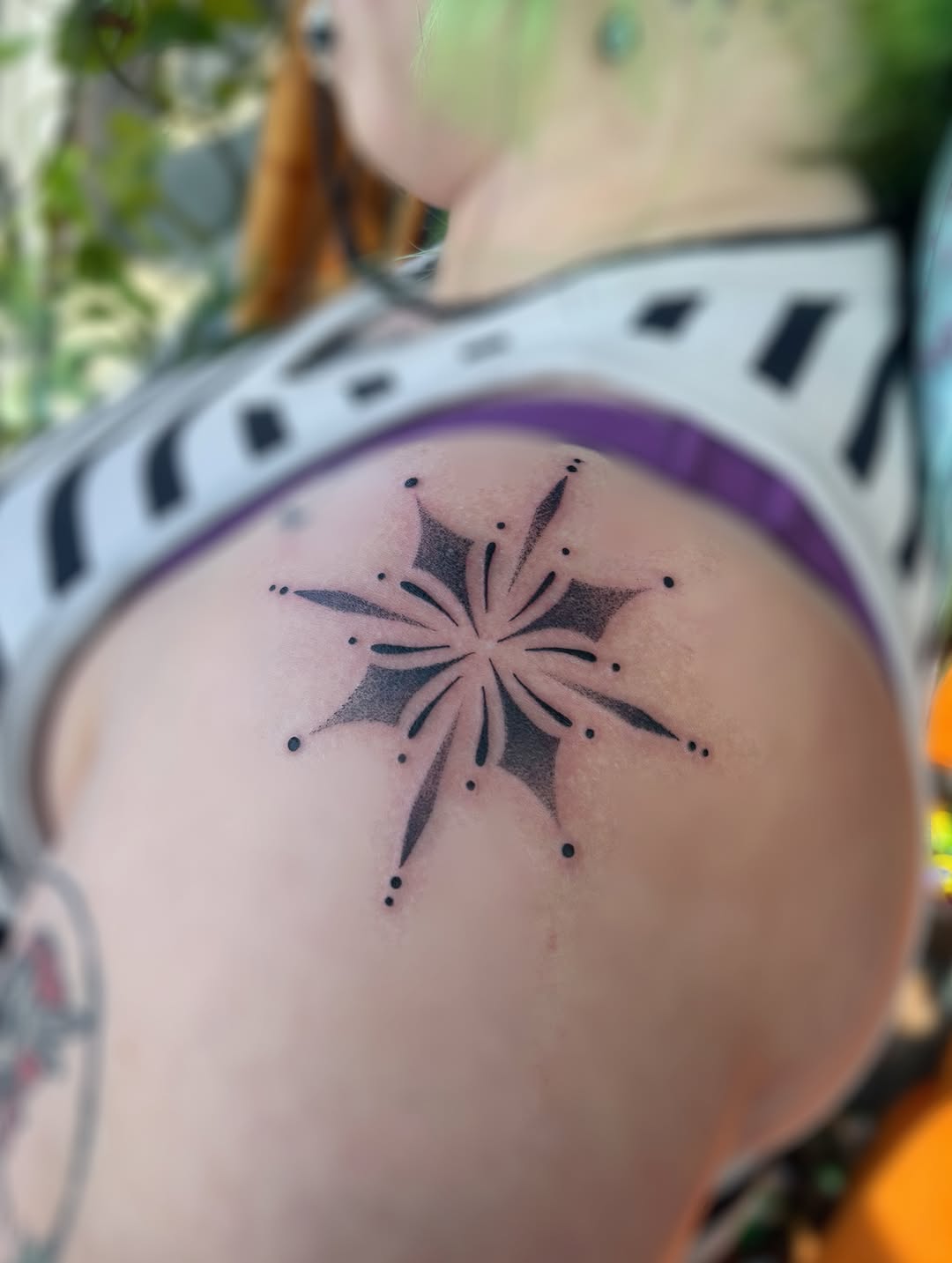 Tattoo by @sadie.tattoos — geometric, dotwork
