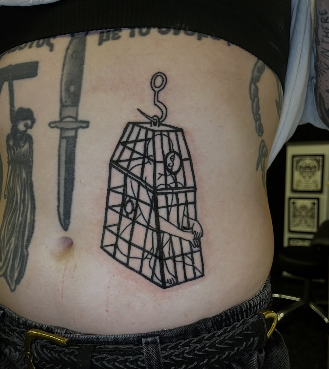 Tattoo by @traffic.death โ blackwork