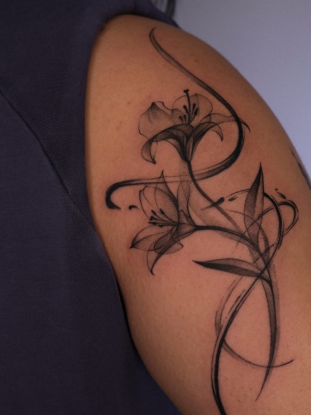 Tattoo by @karmon.tat — illustrative, black_and_grey