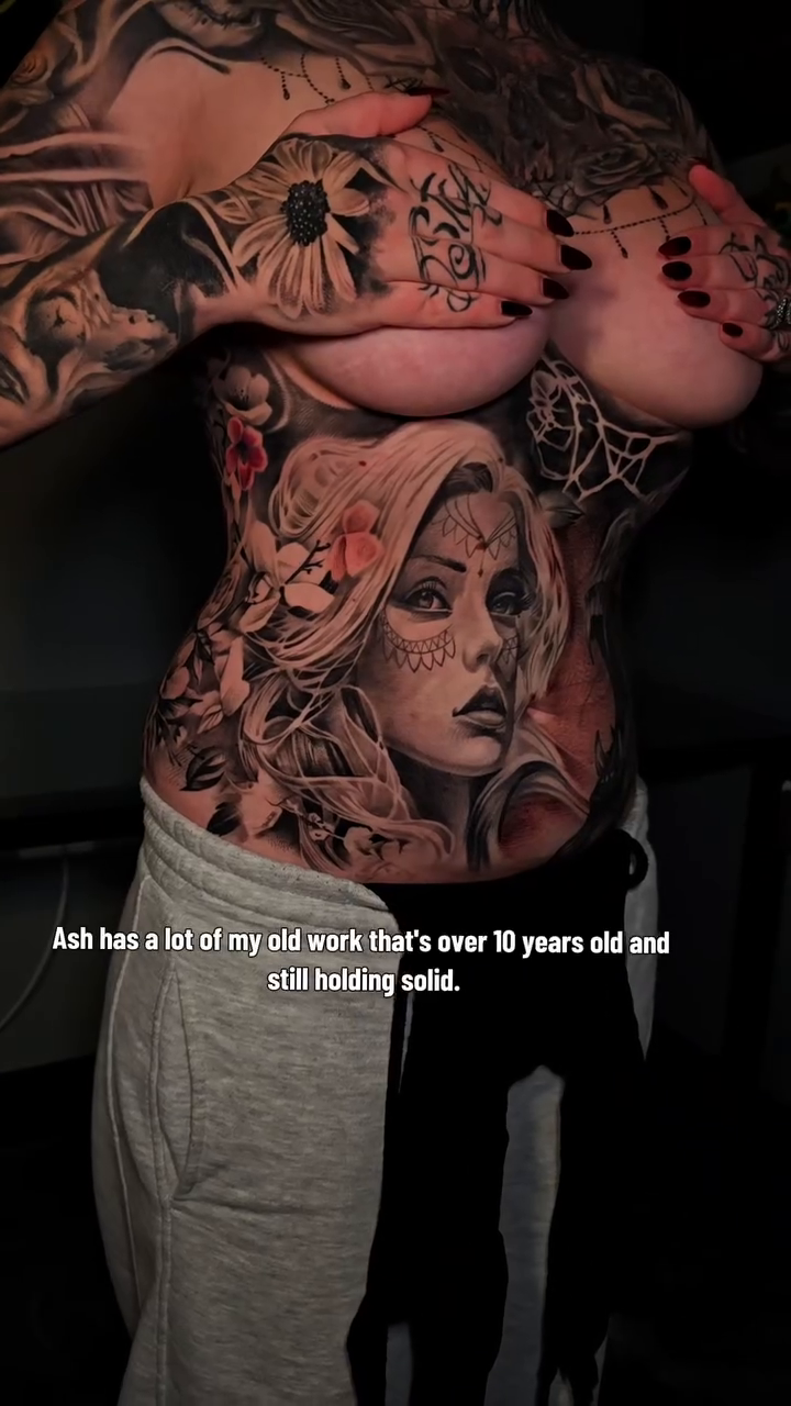 Tattoo by @nathan.matherstattooist — realism, black_and_grey