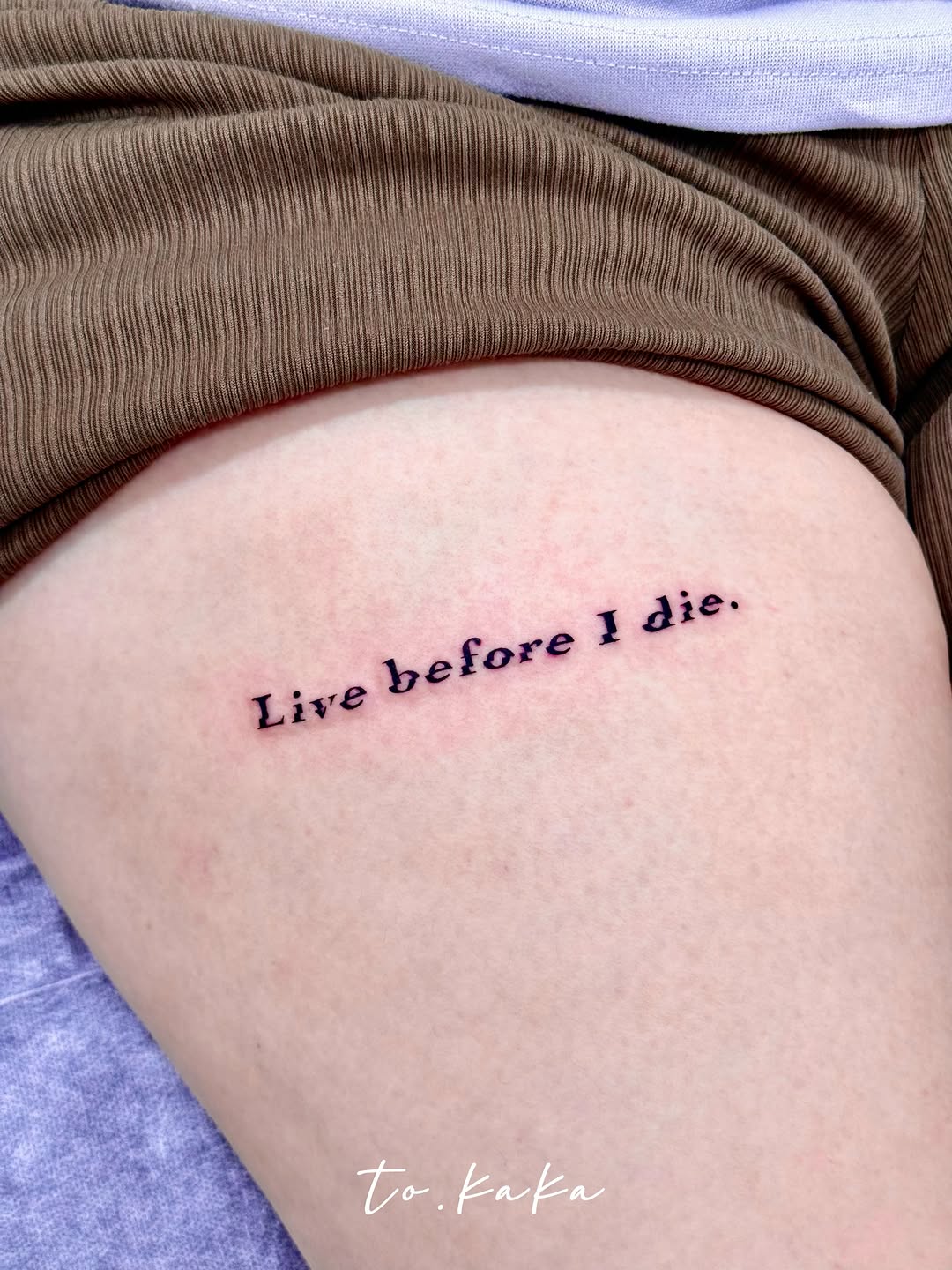 Tattoo by @to.kaka_tattoo — lettering_script, fine_line