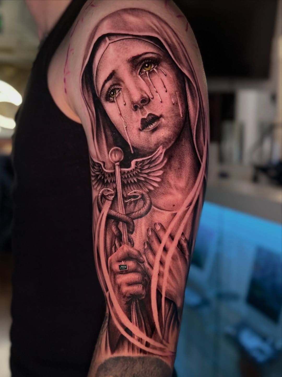 Tattoo by @armonlaleh β realism, black_and_grey