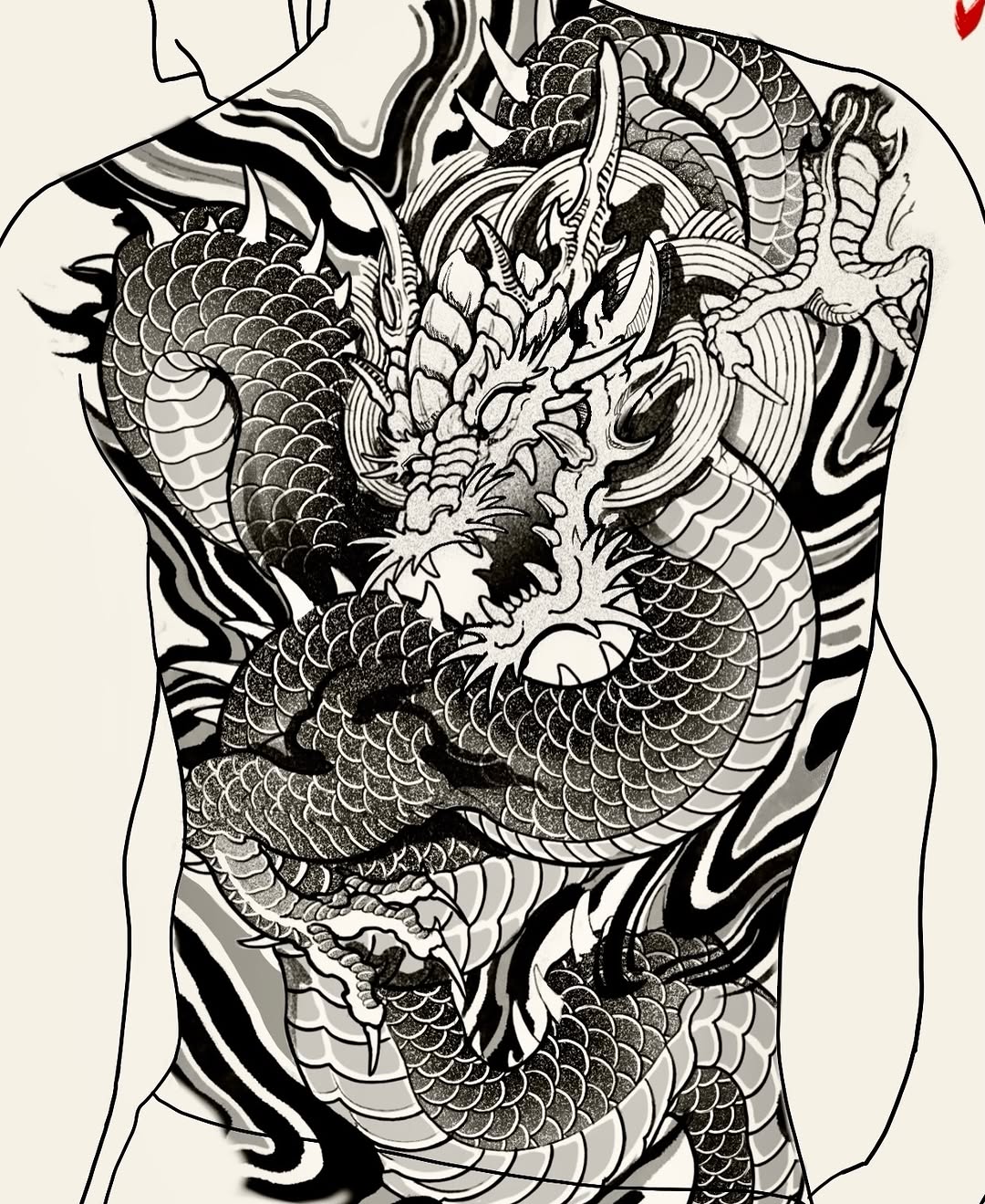 Tattoo by @kubotattoo — japanese_irezumi, black_and_grey