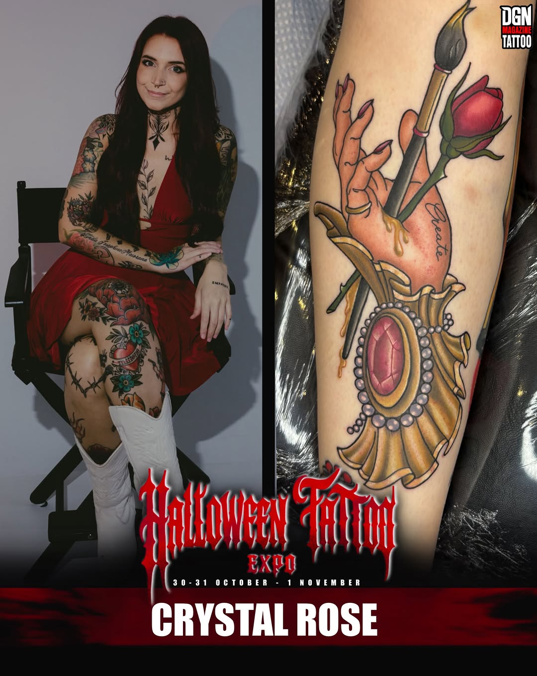 Tattoo by @crystal_rose_art_ β neo_traditional, realism