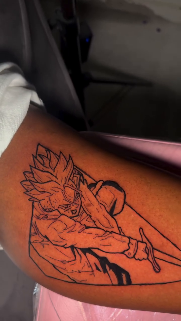 Tattoo by @klr.ink — anime