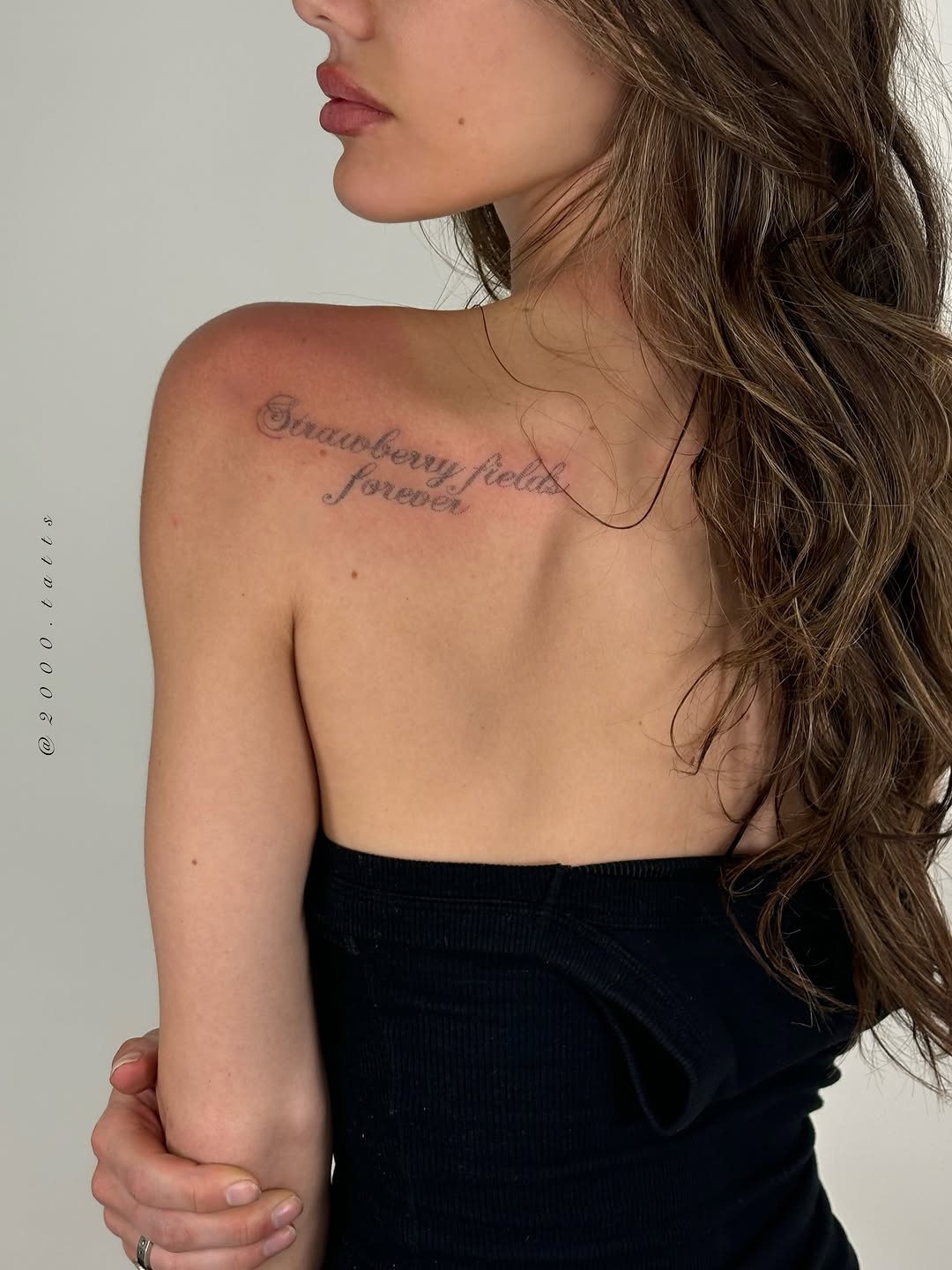 Tattoo by @2000.tatts โ lettering_script, fine_line