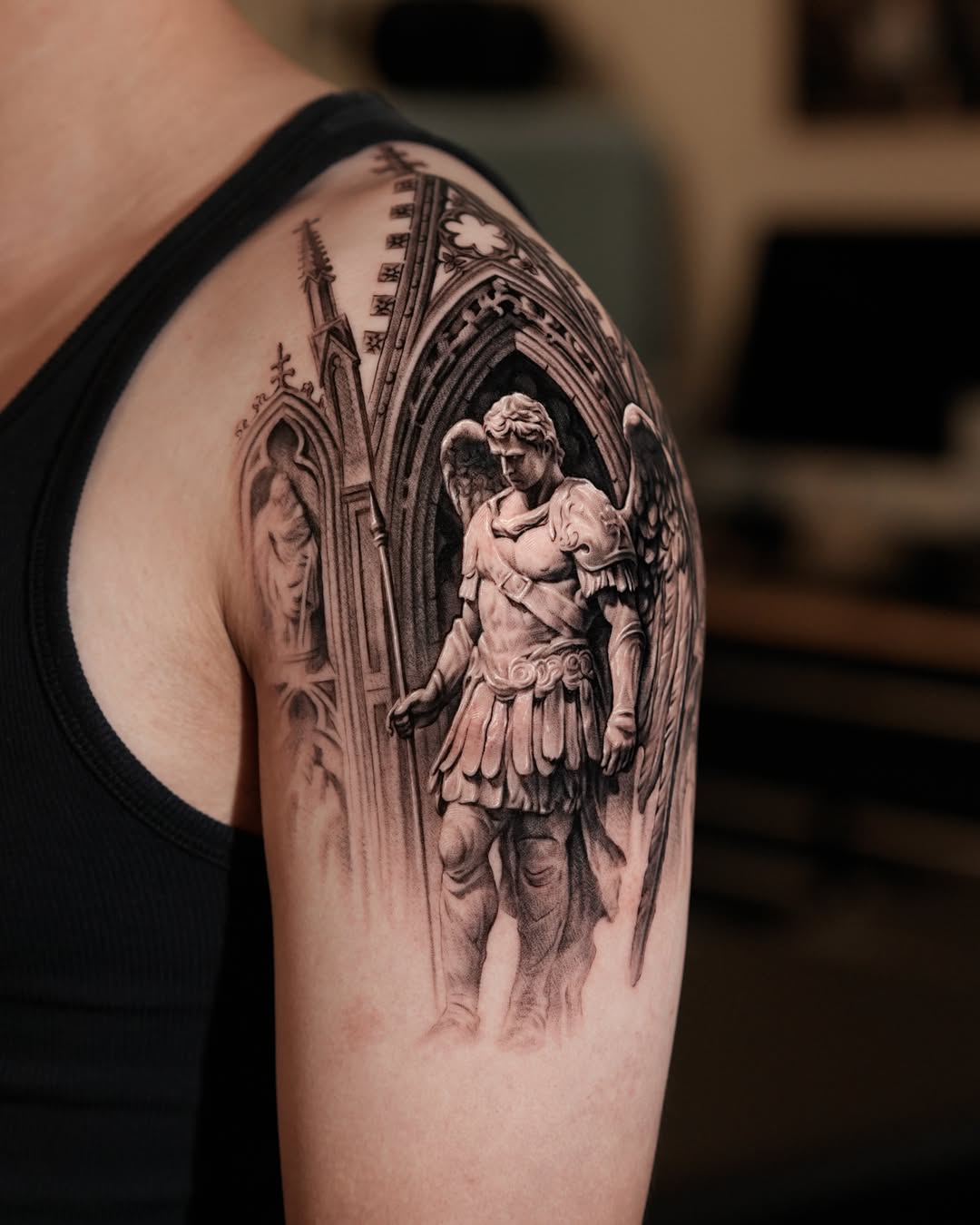 Tattoo by @gody_tattoo — realism, black_and_grey