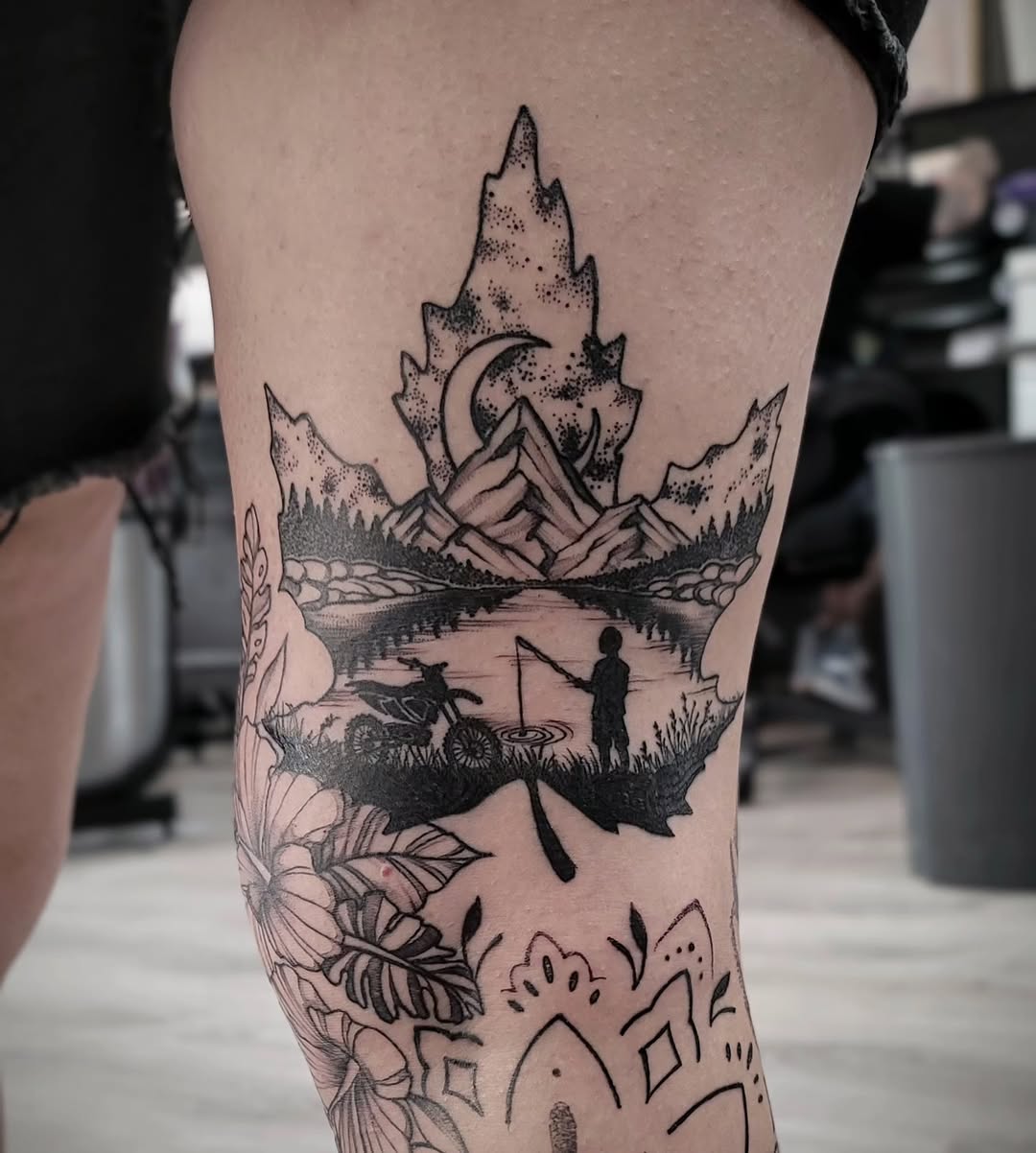 Tattoo by @trickylake — black_and_grey