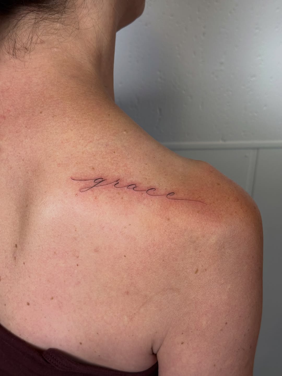 Tattoo by @justinturkus — lettering_script, fine_line