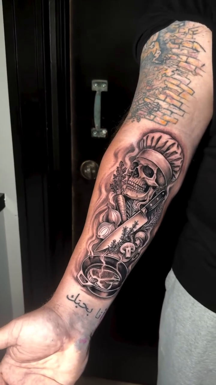 Tattoo by @jamesjurado — black_and_grey, illustrative