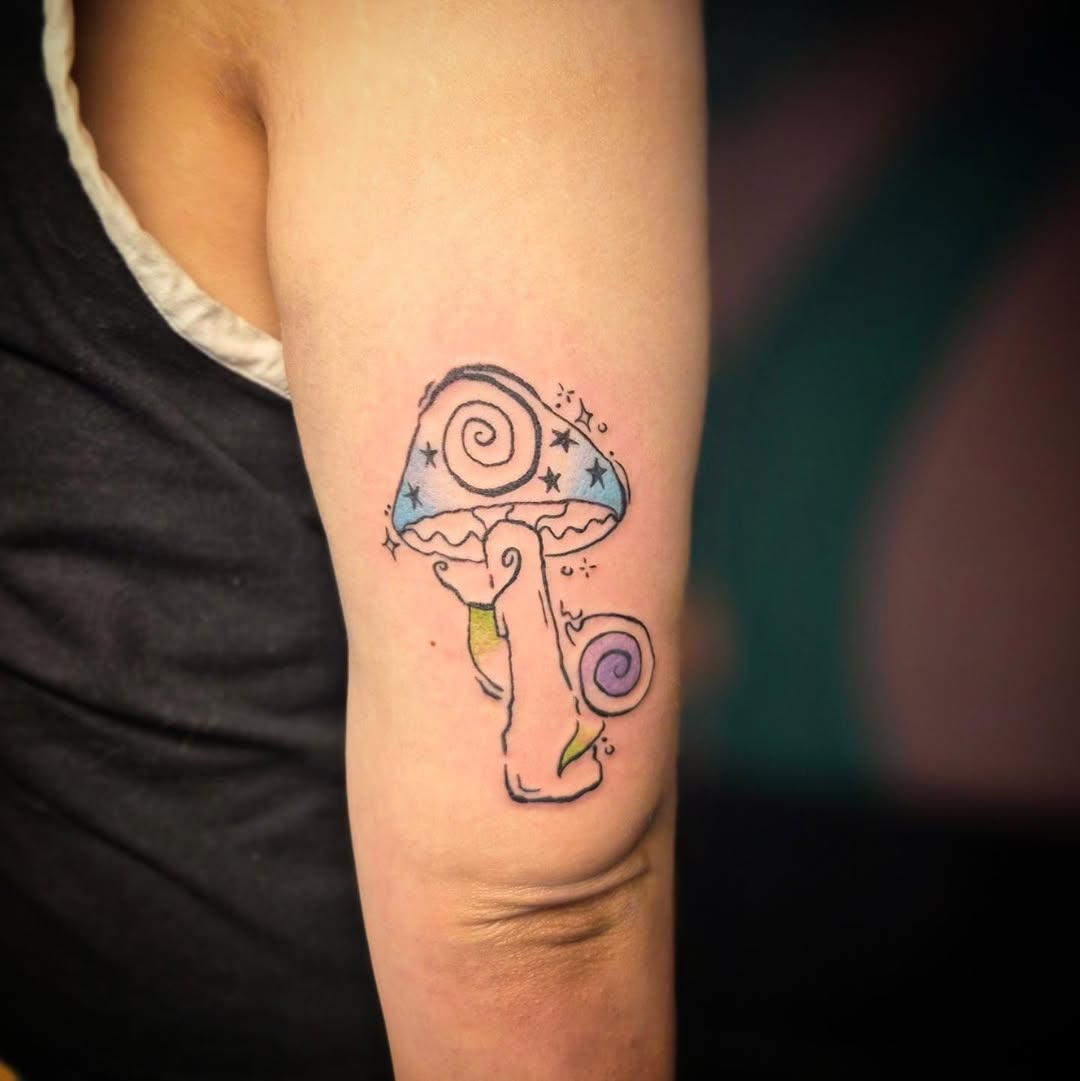 Tattoo by @wickedlilyink — illustrative, new_school