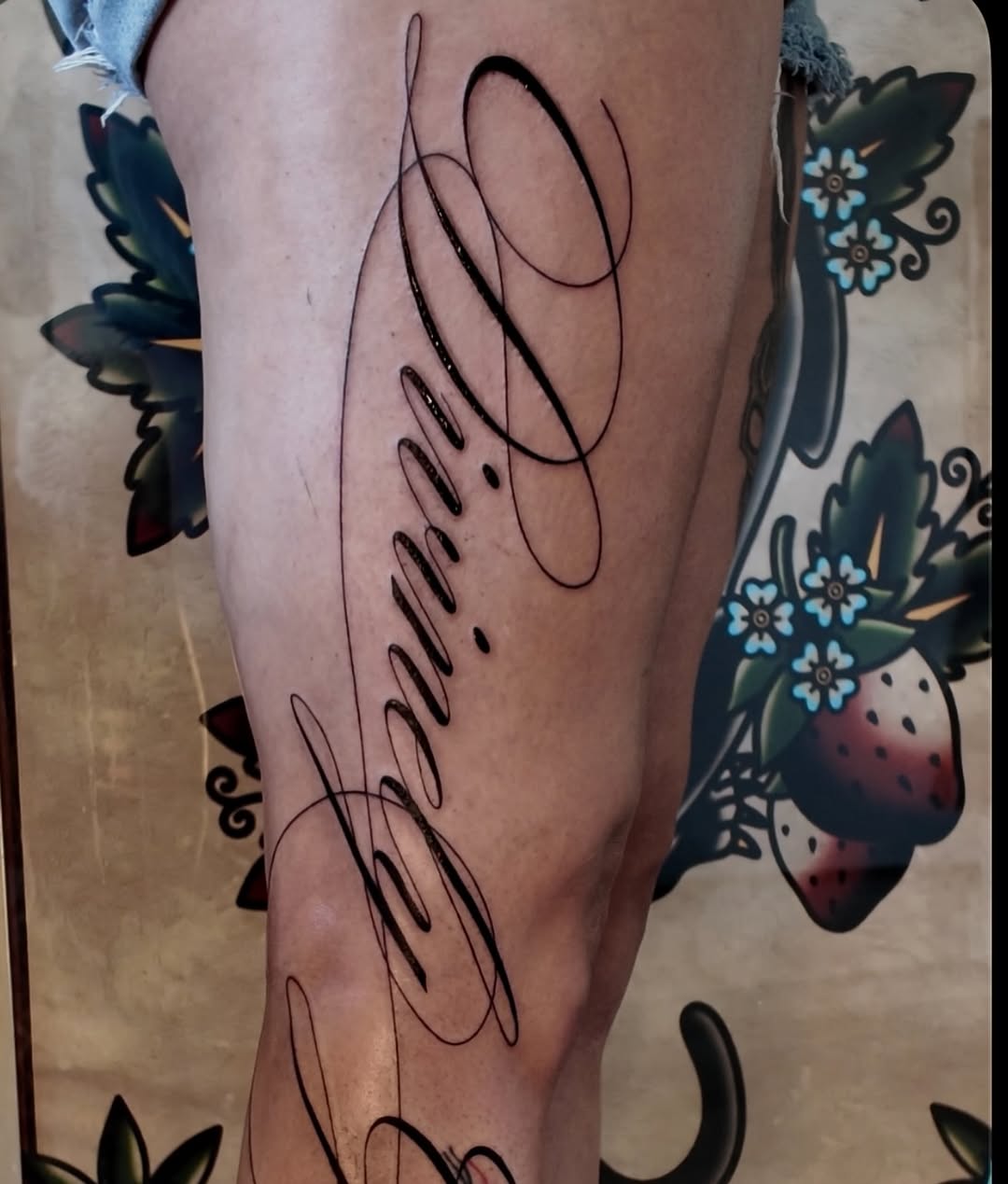 Tattoo by @inked_by_ki — lettering_script, fine_line