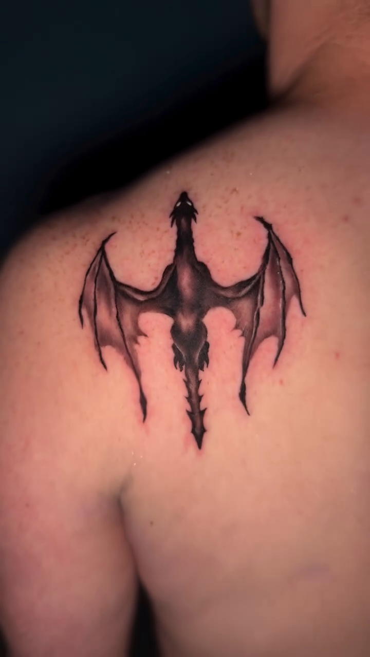 Tattoo by @erintattoos — black_and_grey, illustrative