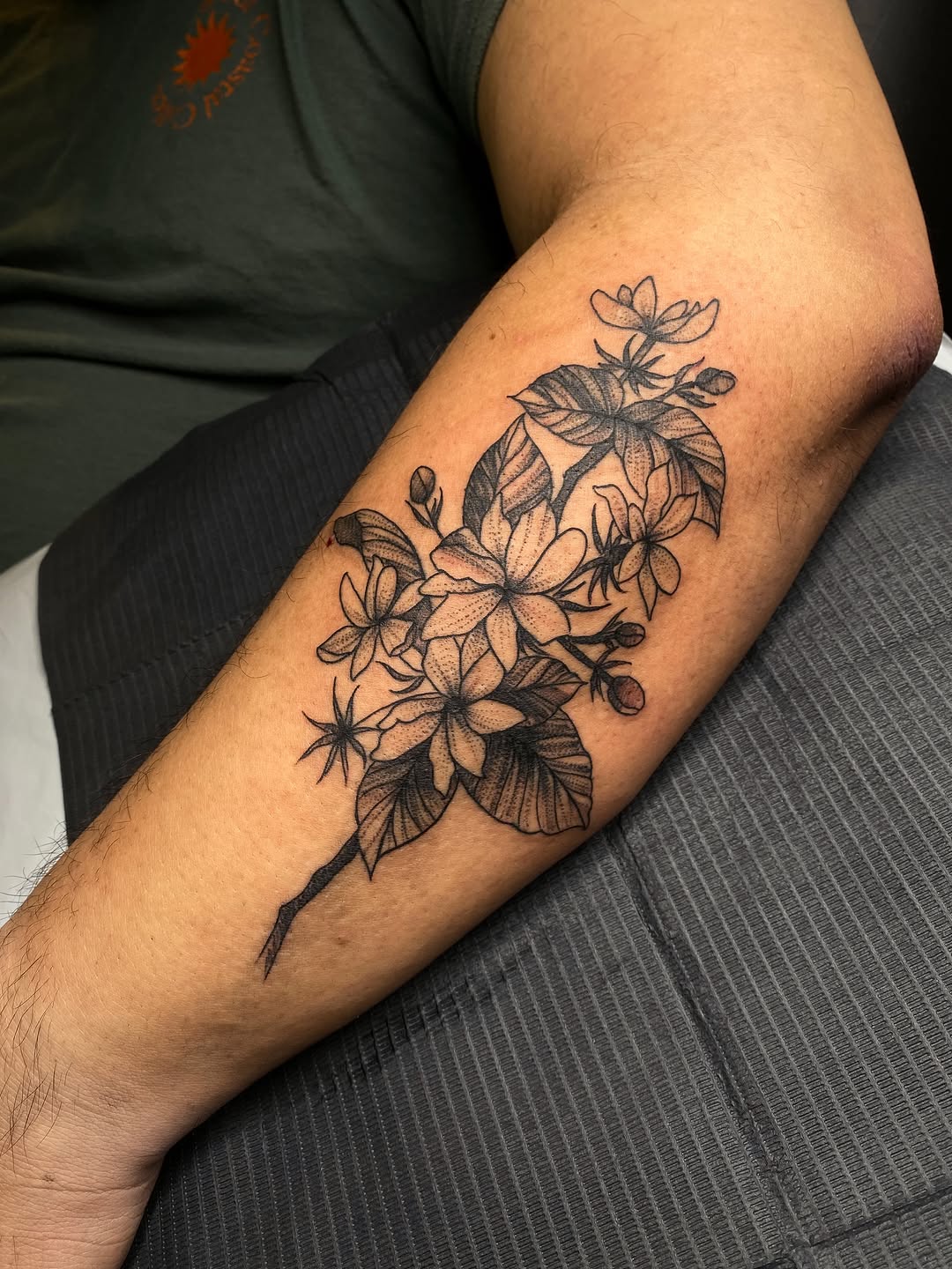 Tattoo by @kaitlin.tattoos — illustrative, black_and_grey