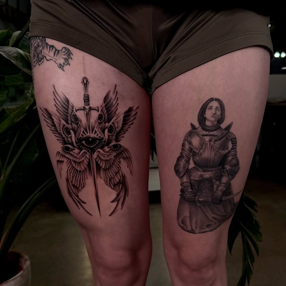 Tattoo by @joe.cruz_tattoos — realism, black_and_grey