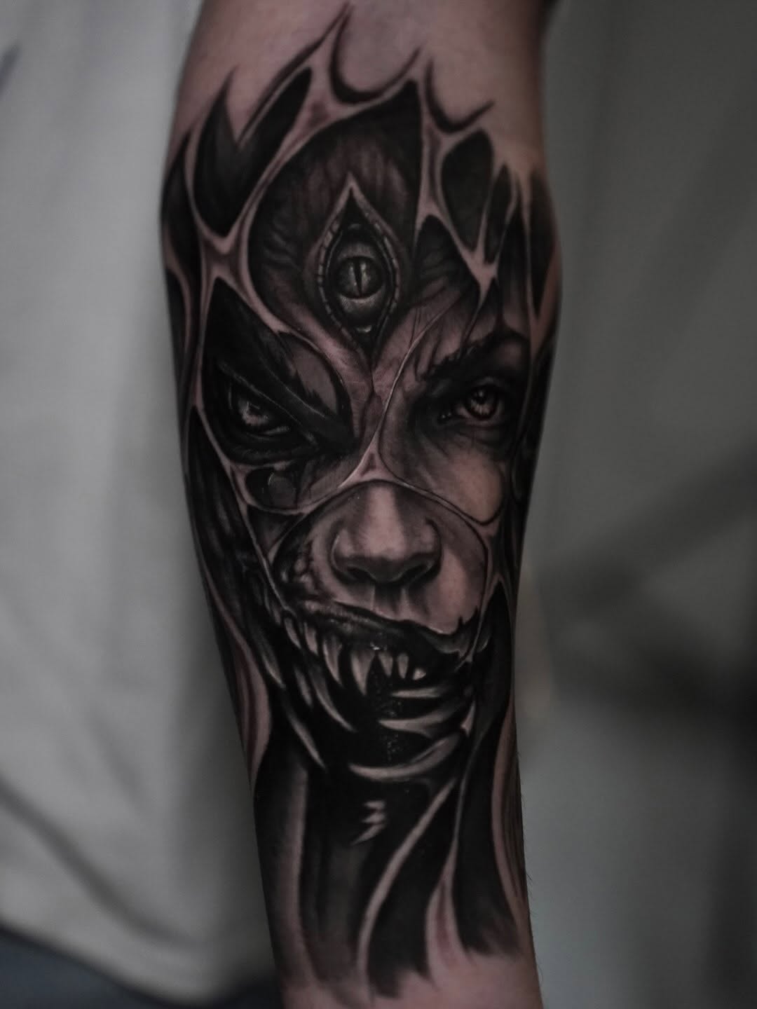 Tattoo by @thechildtattoo — black_and_grey, realism