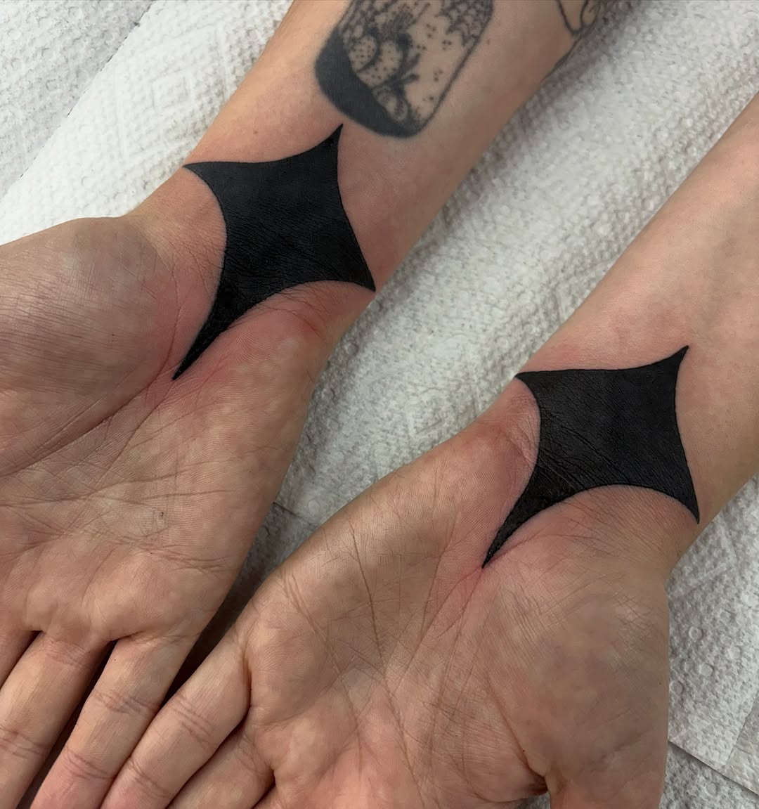 Tattoo by @slime.time.live — blackwork, geometric