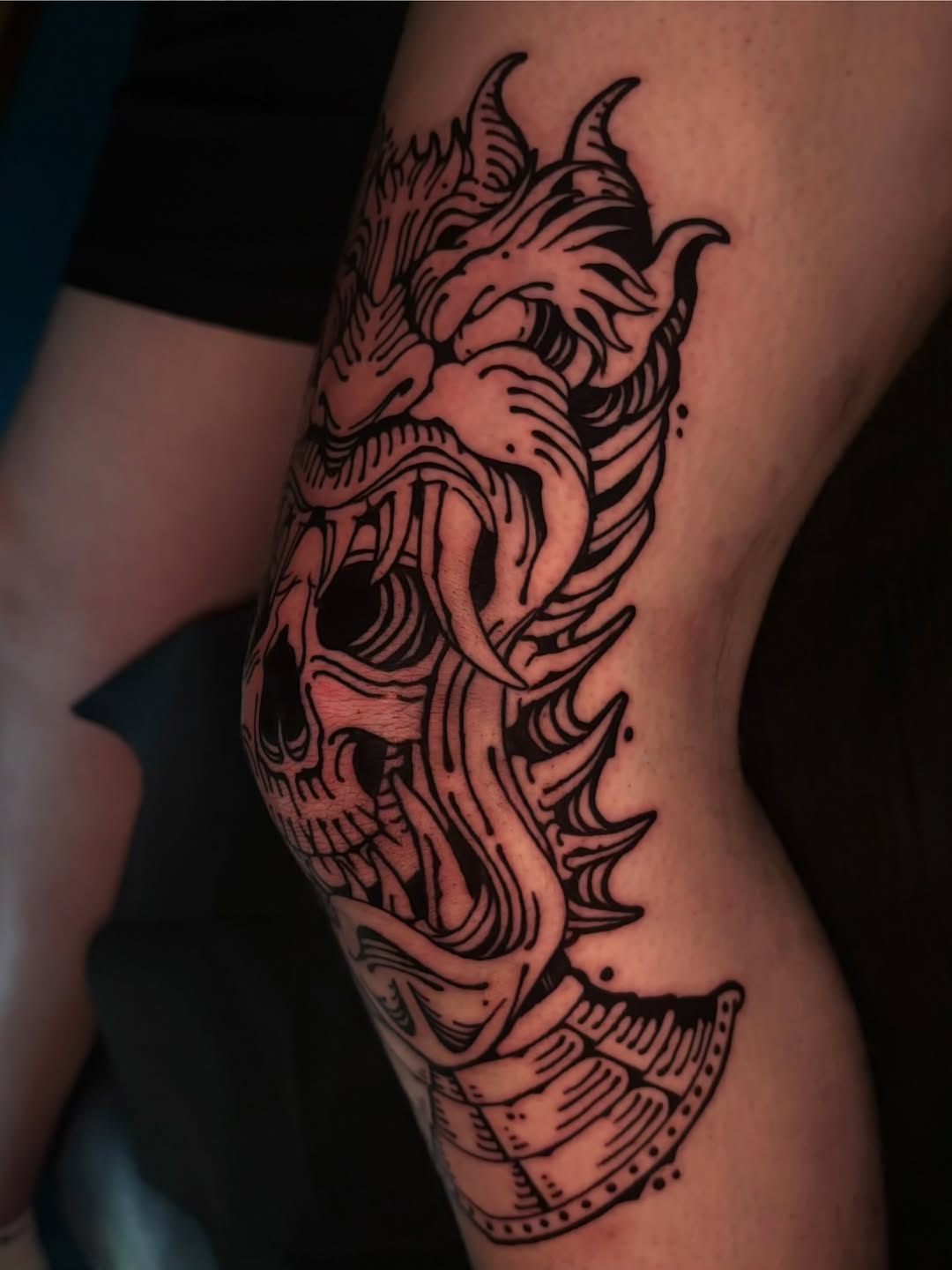 Tattoo by @jeremydrawsshit β blackwork