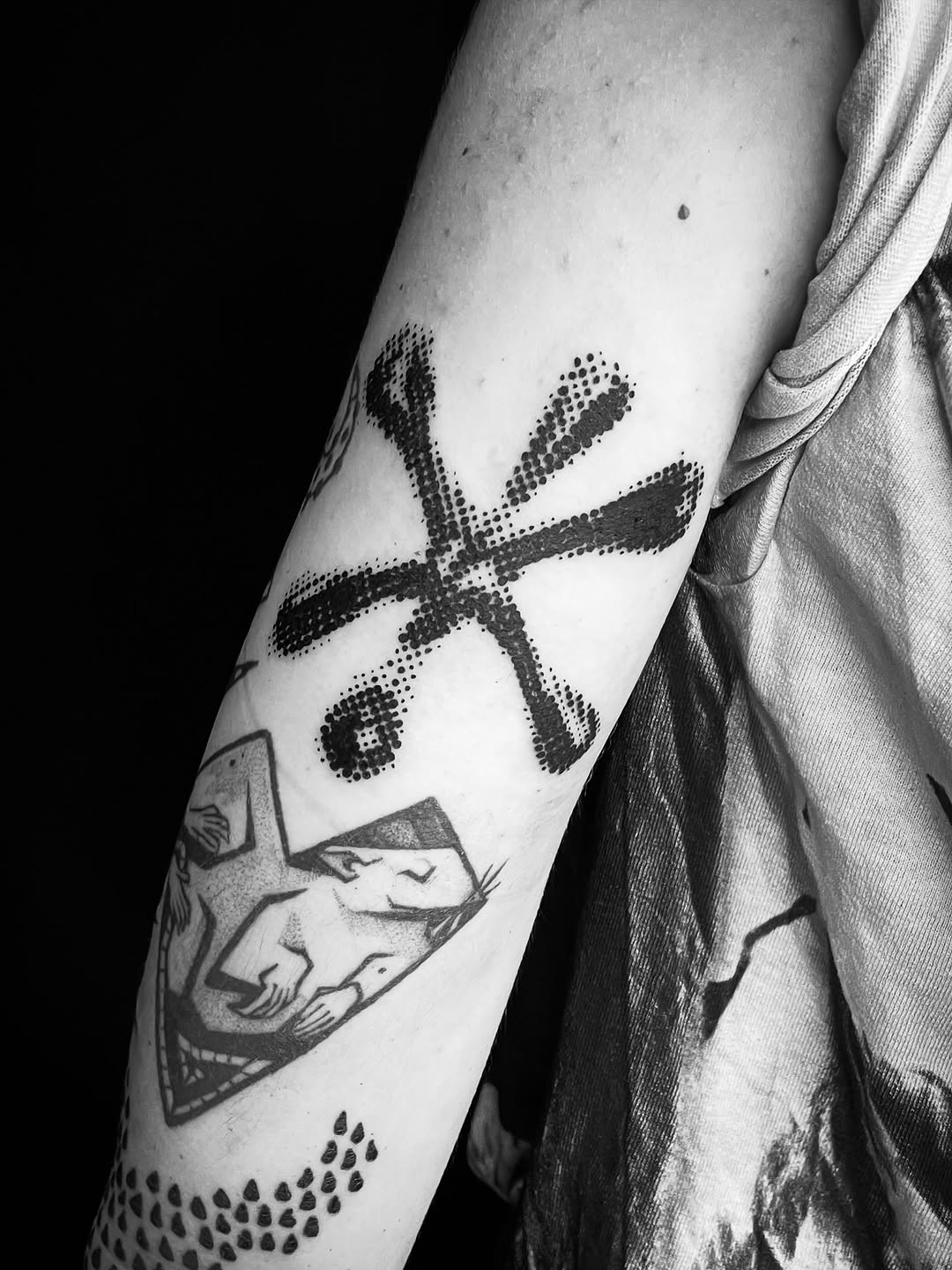 Tattoo by @cristytattoo — dotwork, illustrative