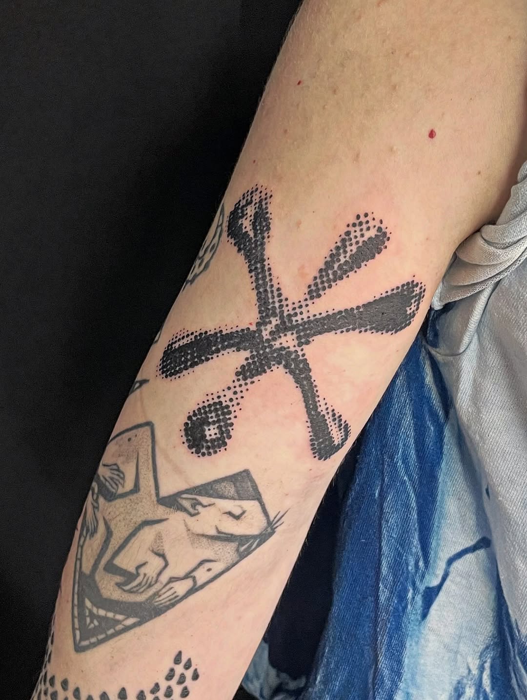 Tattoo by @cristytattoo — dotwork, black_and_grey
