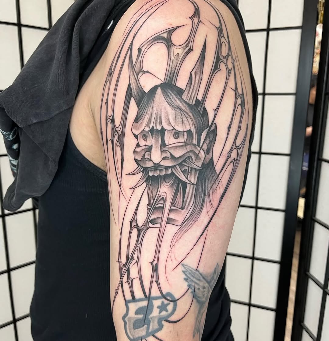 Tattoo by @lrlozano — japanese_irezumi, black_and_grey