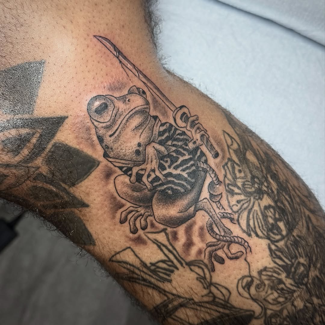 Tattoo by @guillermocrxzart — black_and_grey, realism