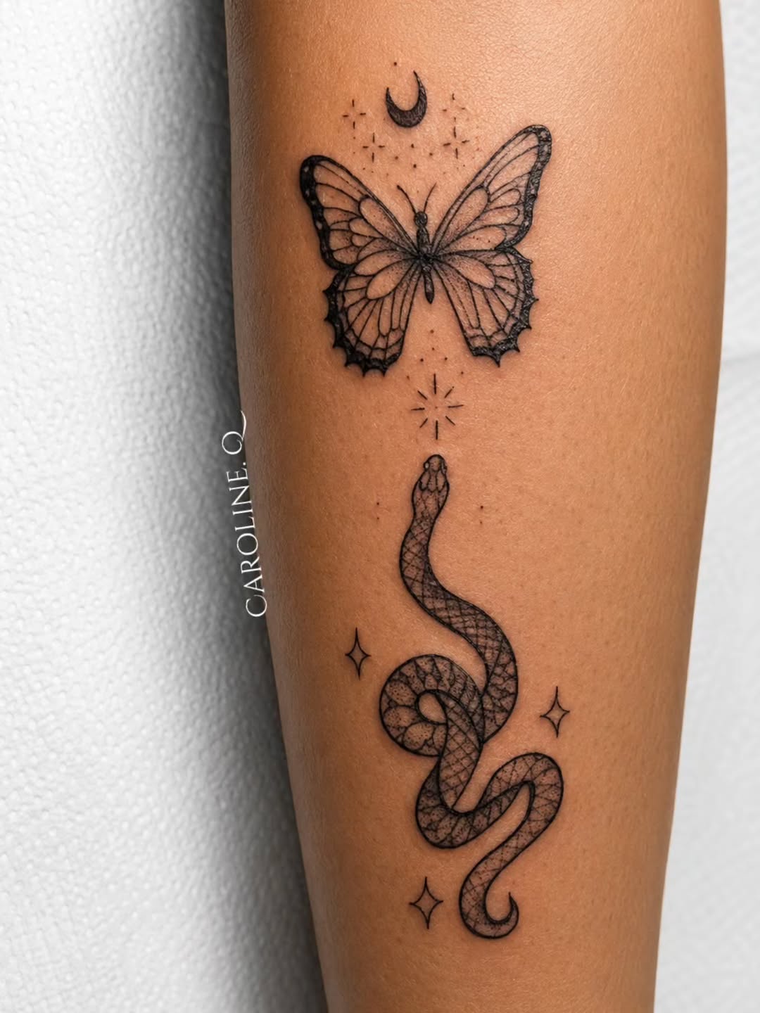 Tattoo by @obsidiandragonink — fine_line, black_and_grey