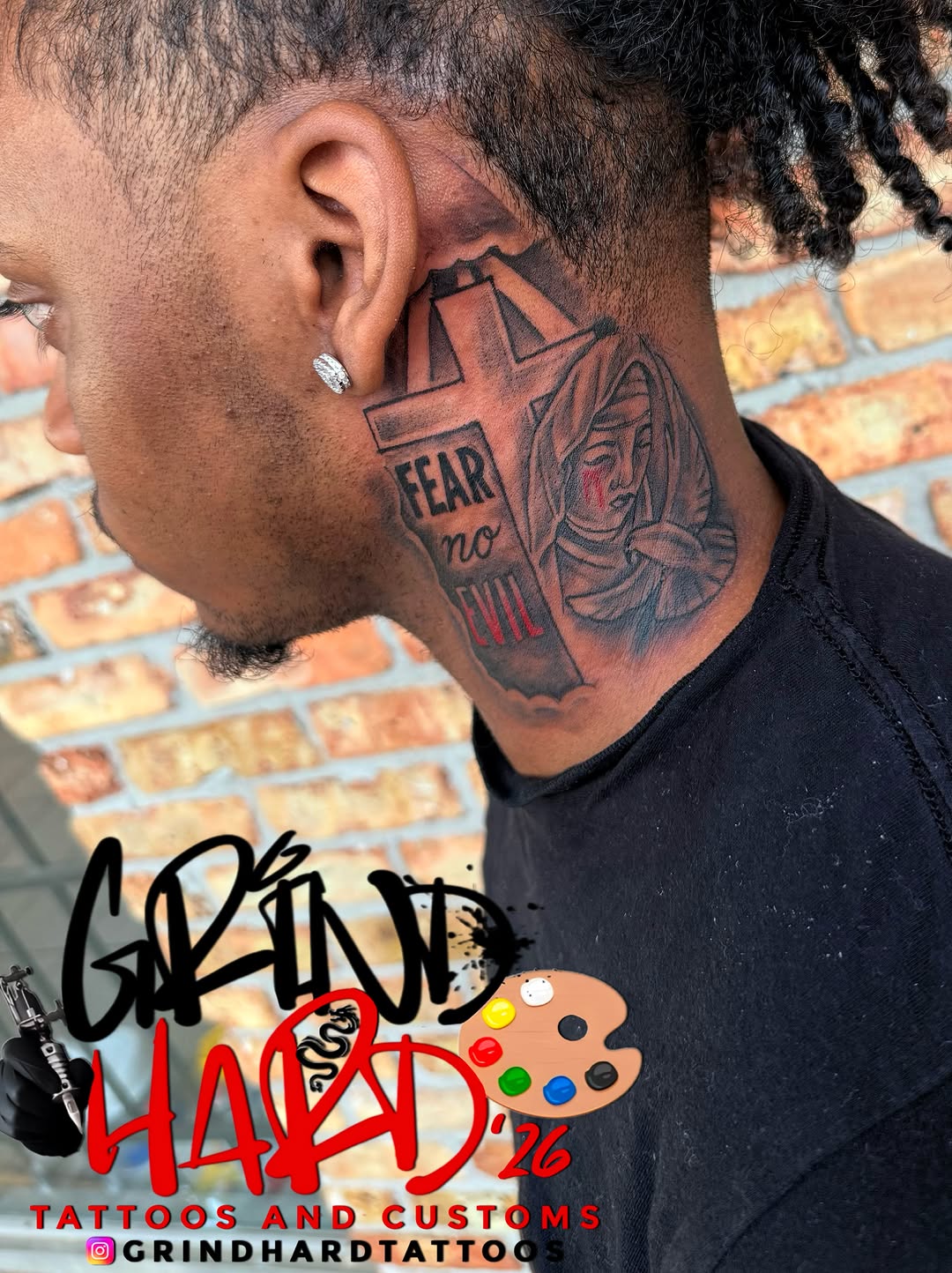 Tattoo by @grindhard_tattoos — black_and_grey, illustrative