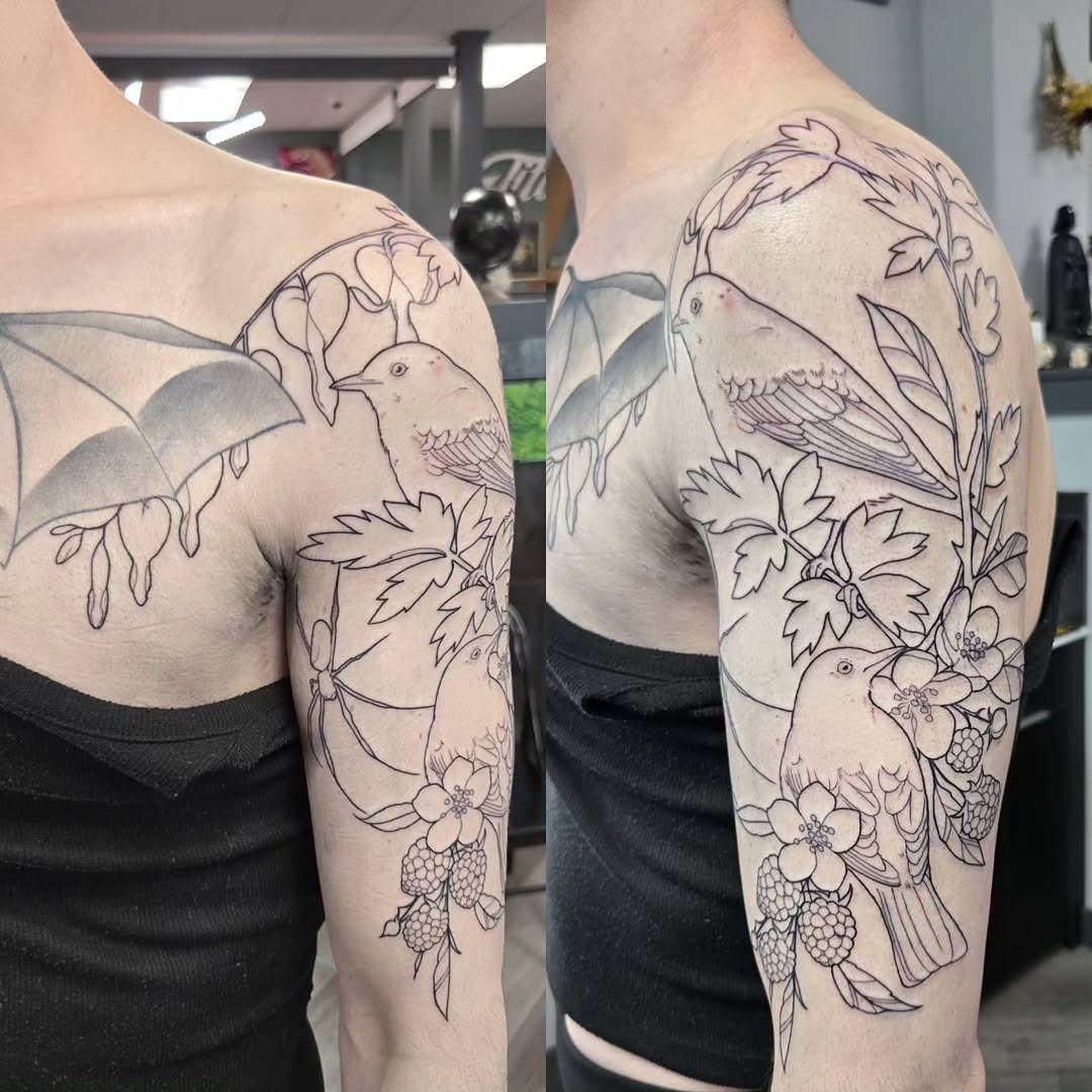 Tattoo by @tattooswithlove — illustrative, fine_line