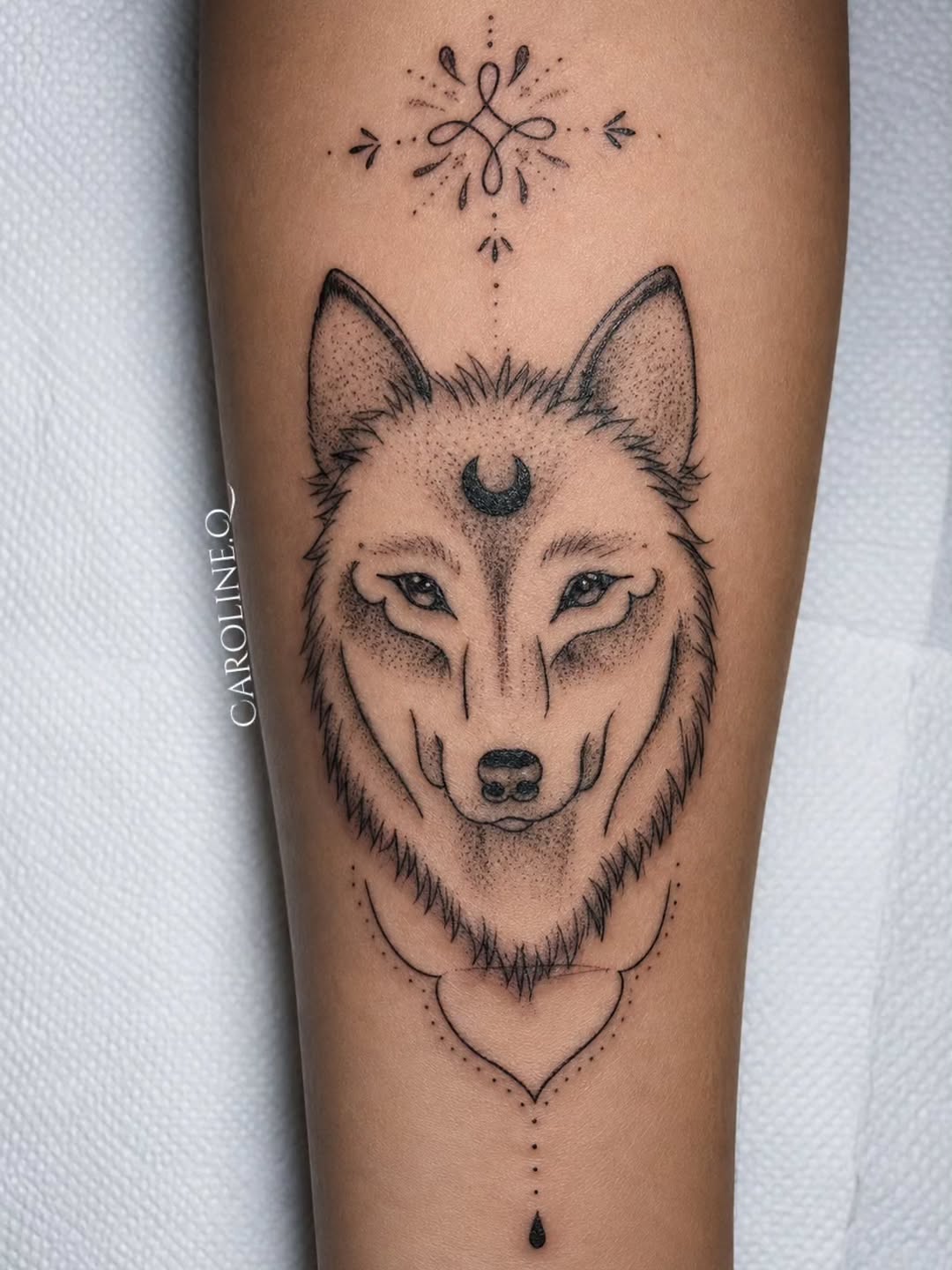 Tattoo by @obsidiandragonink — fine_line, dotwork