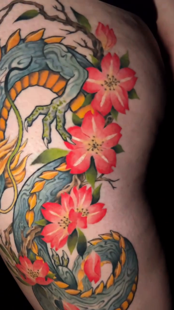 Tattoo by @tru_blu_tattoos — japanese_irezumi, neo_traditional