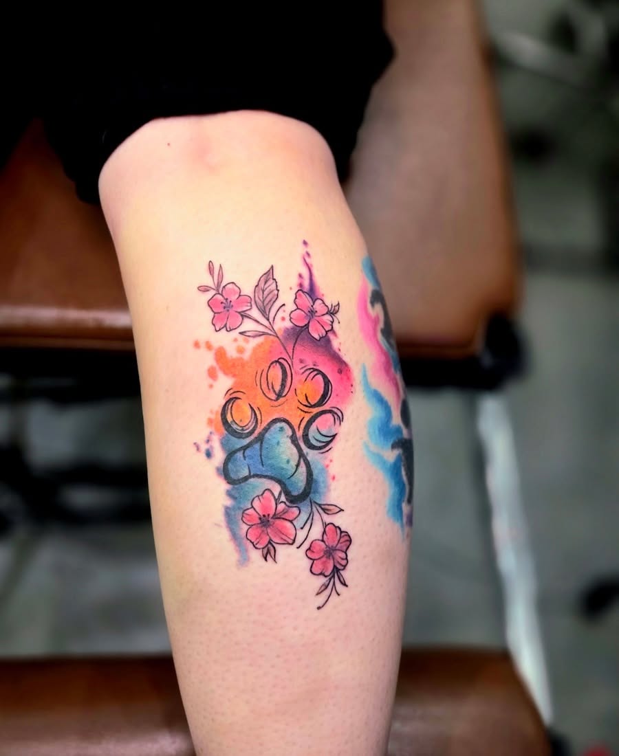 Tattoo by @barryhuffman77 — watercolor, fine_line