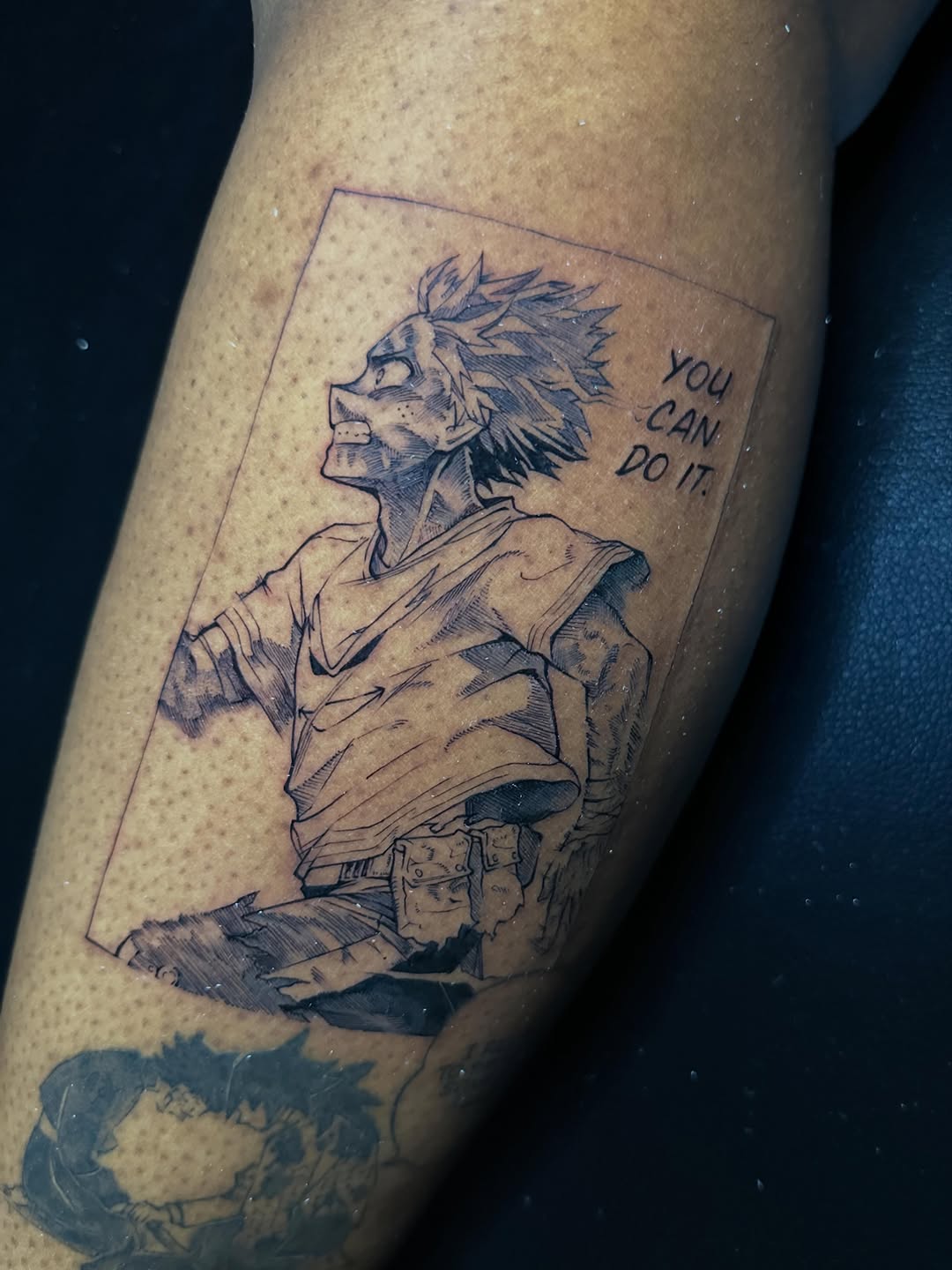 Tattoo by @jam_inkz — illustrative, anime