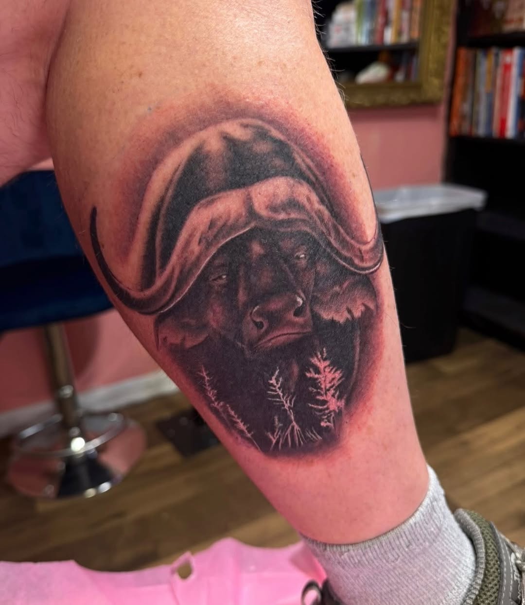 Tattoo by @aarondoestattoos — realism, black_and_grey
