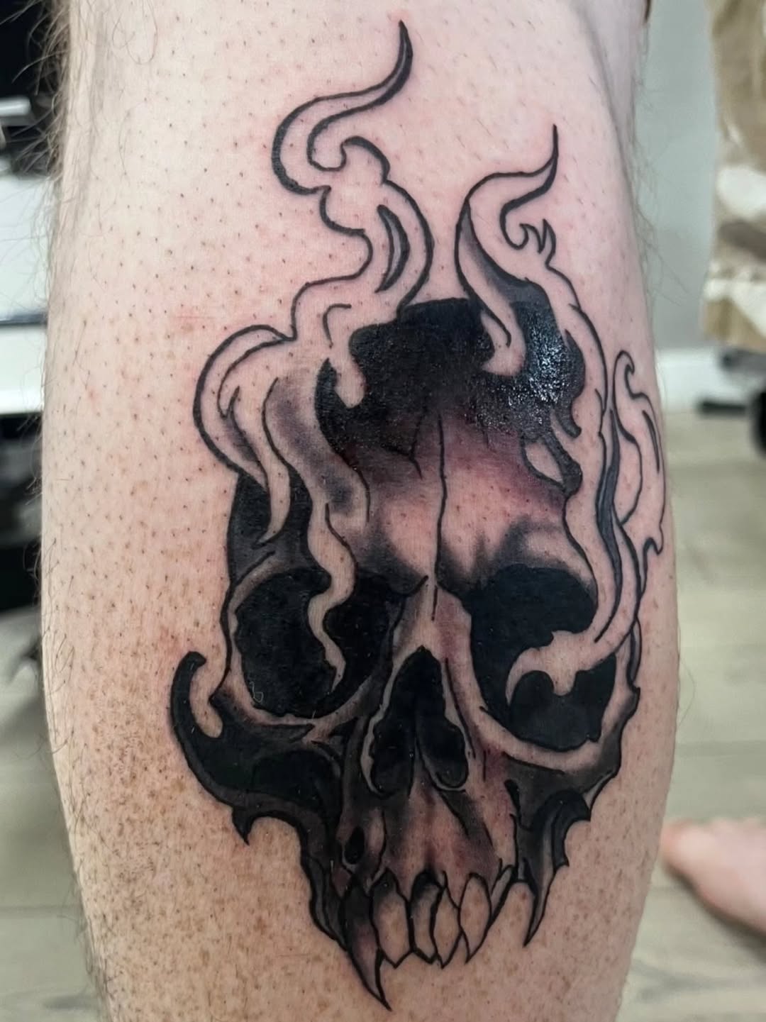 Tattoo by @inked.by.joslyn — black_and_grey, dark_realism