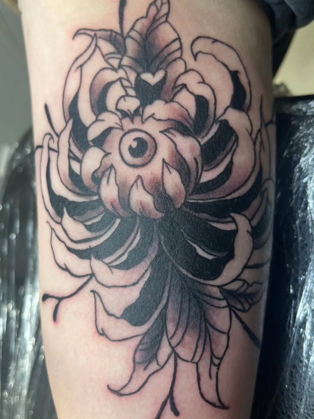 Tattoo by @inked.by.joslyn — black_and_grey, japanese_irezumi
