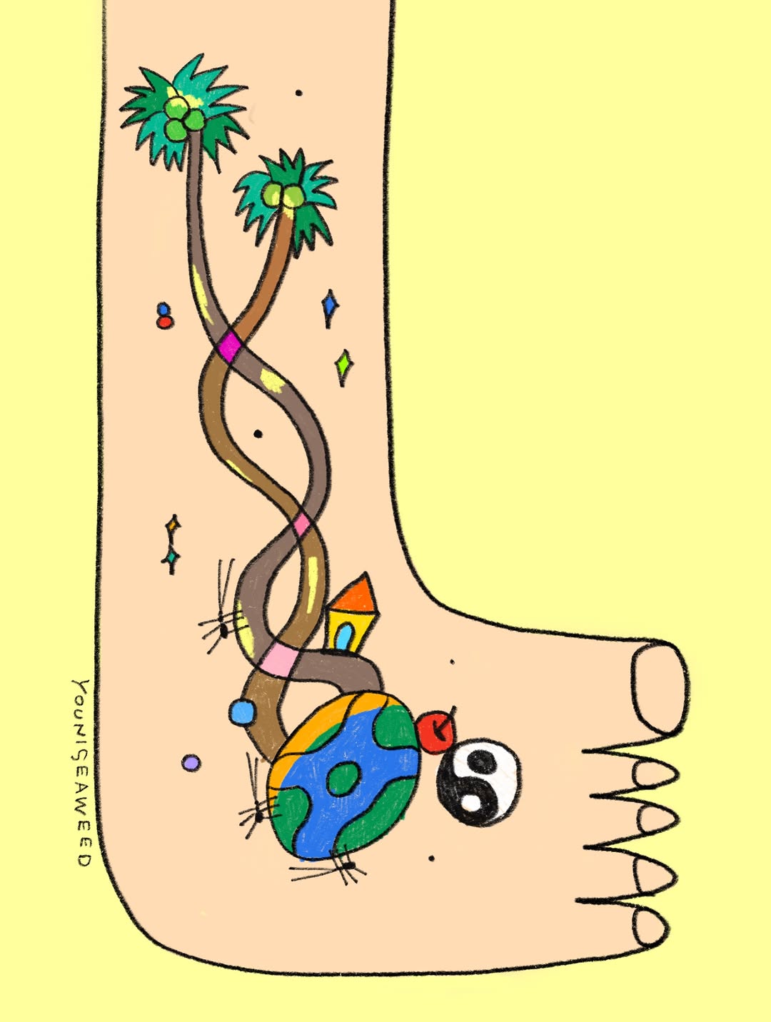 Tattoo by @youniseaweed — illustrative