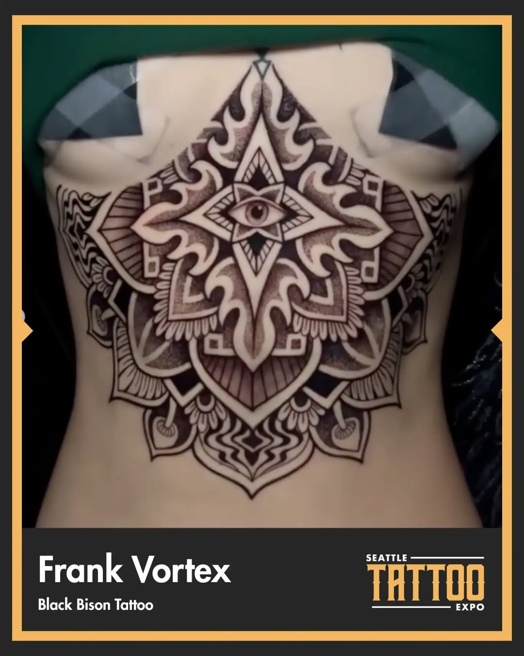 Tattoo by @blackbisontattoo β geometric, dotwork