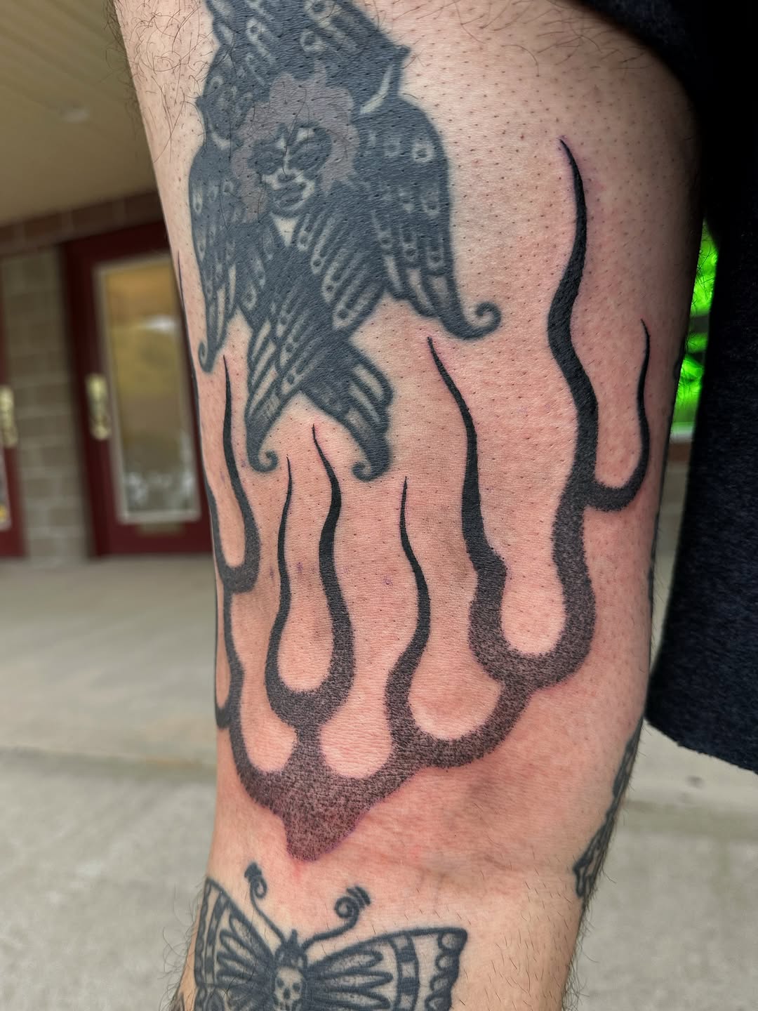 Tattoo by @valvntin — blackwork