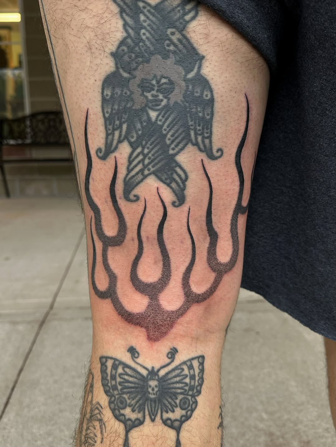 Tattoo by @valvntin — blackwork