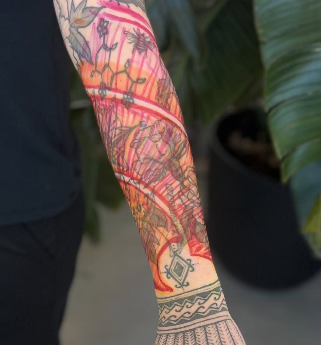 Tattoo by @rachelbelltattoo — illustrative, watercolor